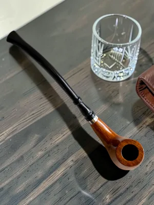 CleanTastePipe Semi-Churchwarden Tobacco Pipe Elegant Style Standard Bowl Size