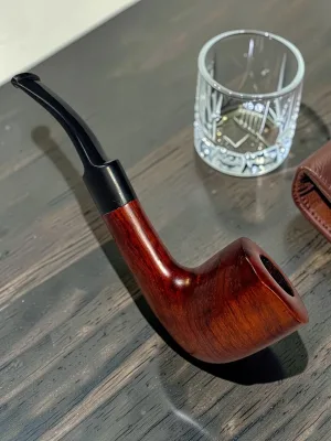 CleanTastePipe Tobacco Pipe, Rosewood and Acrylic, 6-Inch Length