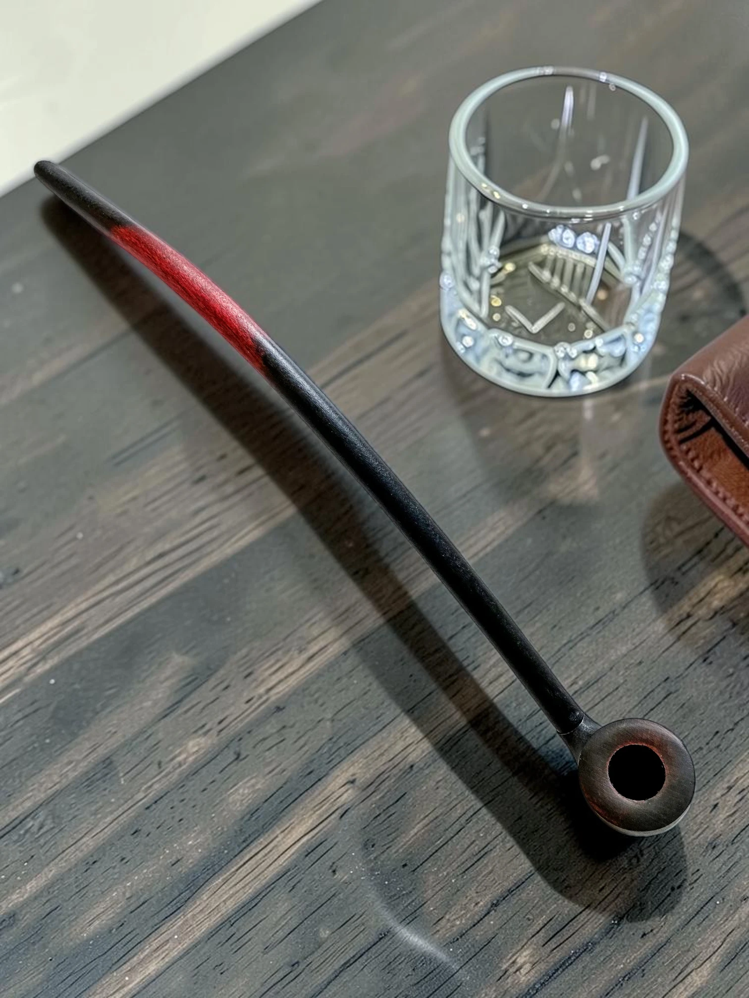 CleanTastePipe Dark Wizard Hand-Made Pipe 15-Inch Long Stem